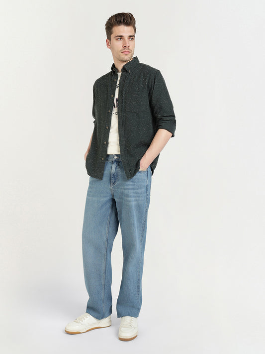 Gant Men Black Solid Collar Shirt