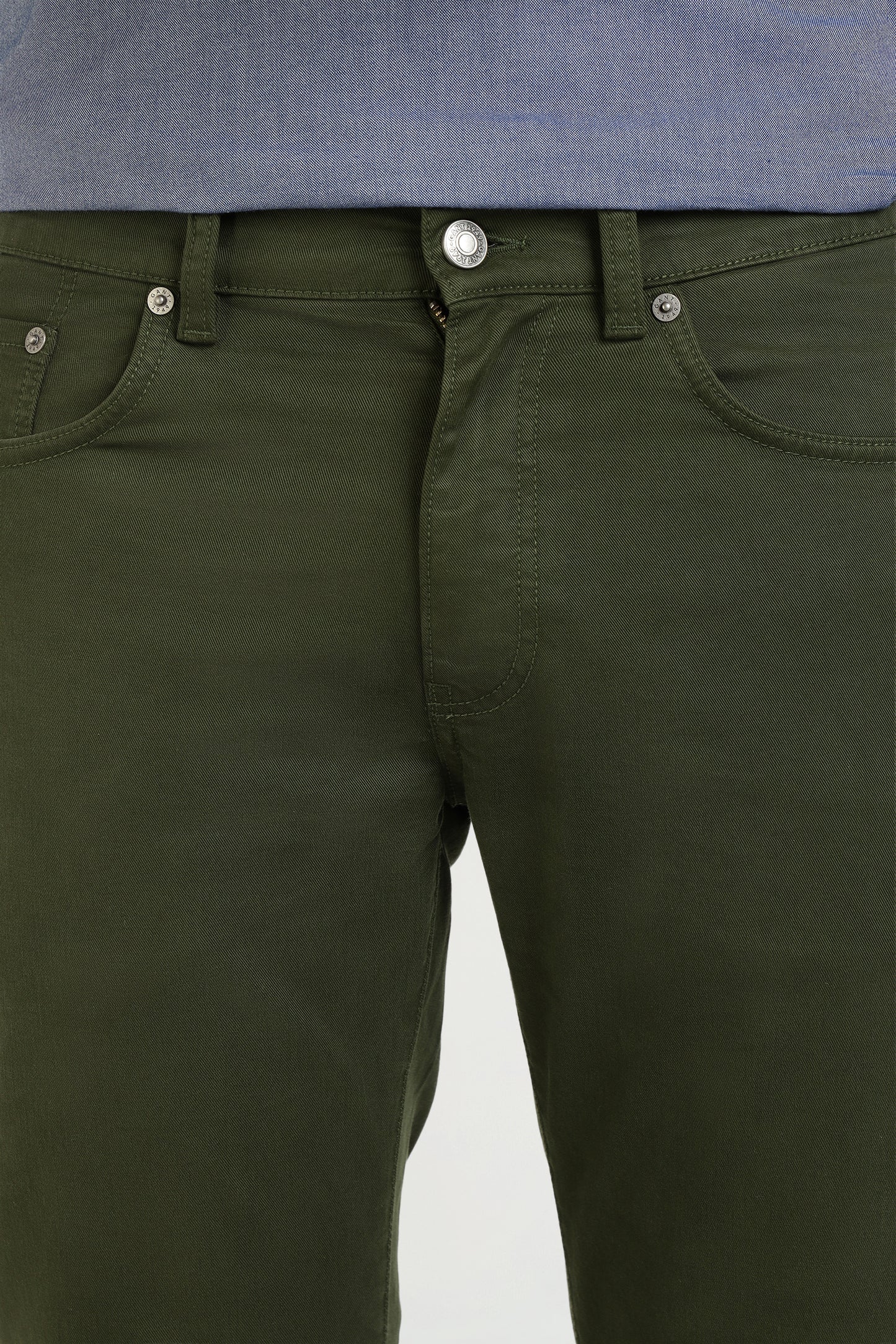 Gant Men Green Slim Fit Solid Jeans