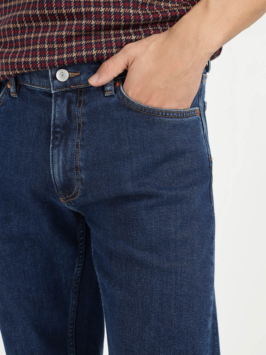 Gant Men Blue Regular Fit Solid Jeans