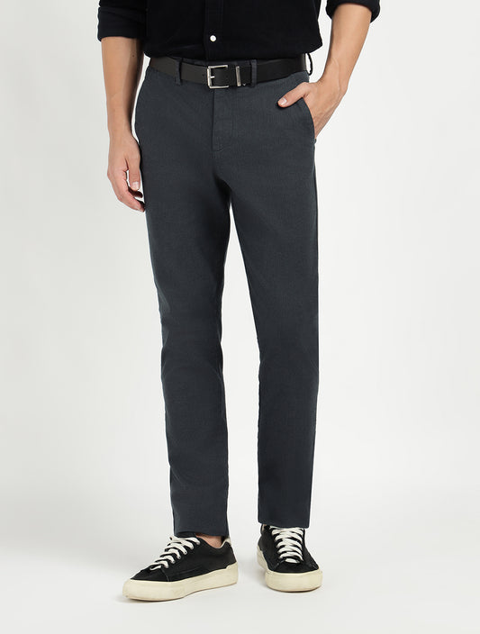 Gant Men Grey Slim Fit Solid Trouser