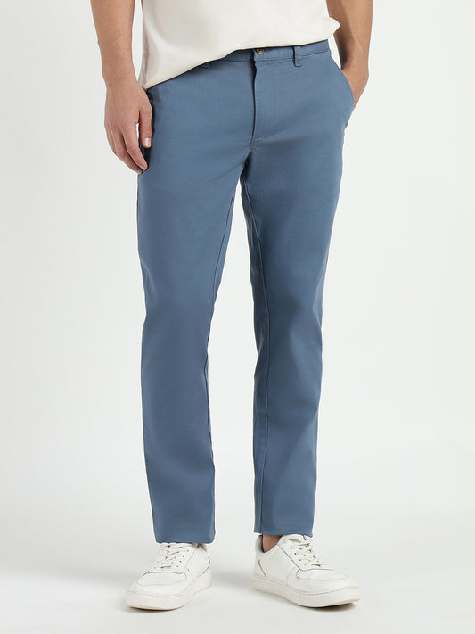 Gant Men Blue Slim Fit Solid Trouser