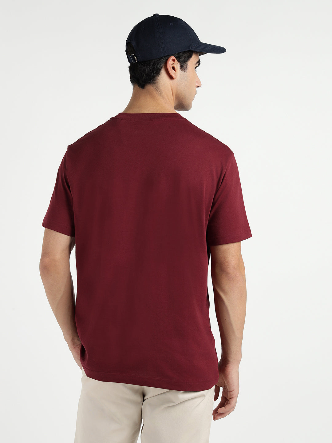 Gant Men Red Printed Crew Neck Tshirt