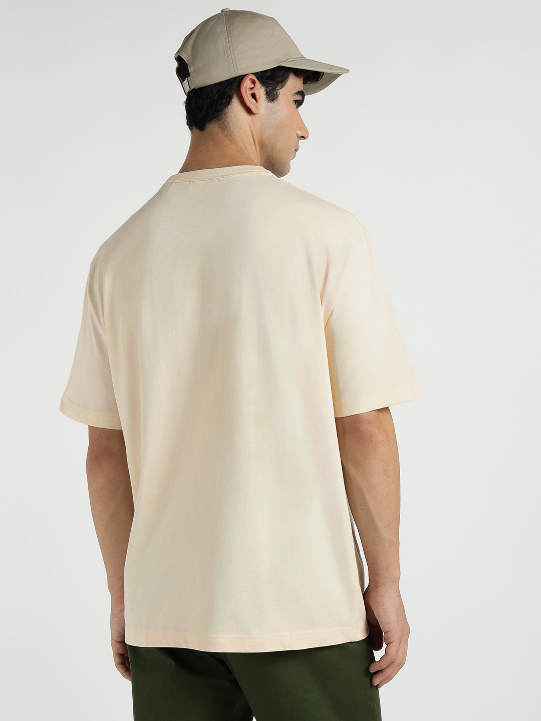 Gant Men White Printed Crew Neck Tshirt