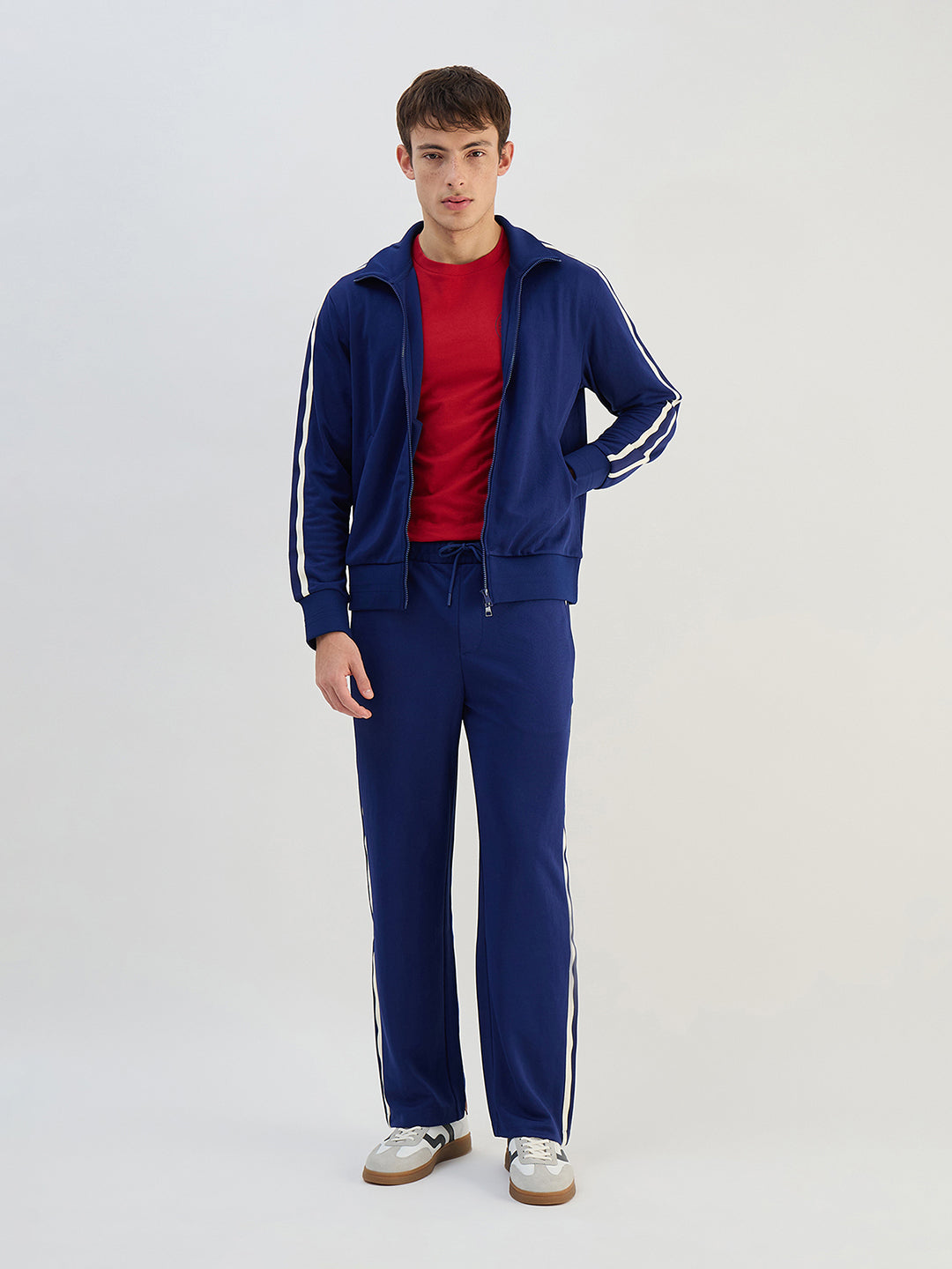 Gant Men Red Solid Pure Cotton Round Neck T Shirt