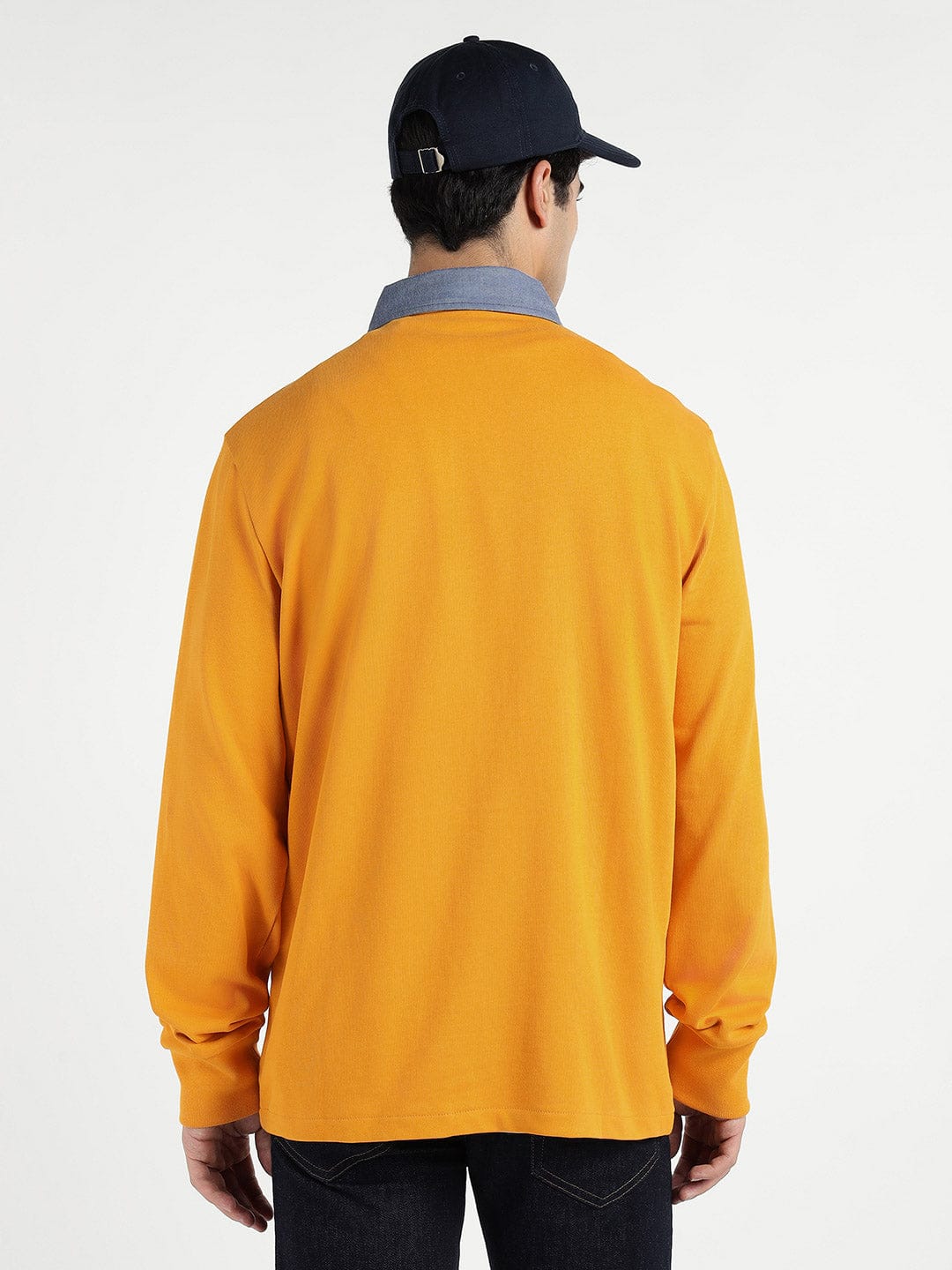 Gant Men Yollow Solid Collar Sweatshirt
