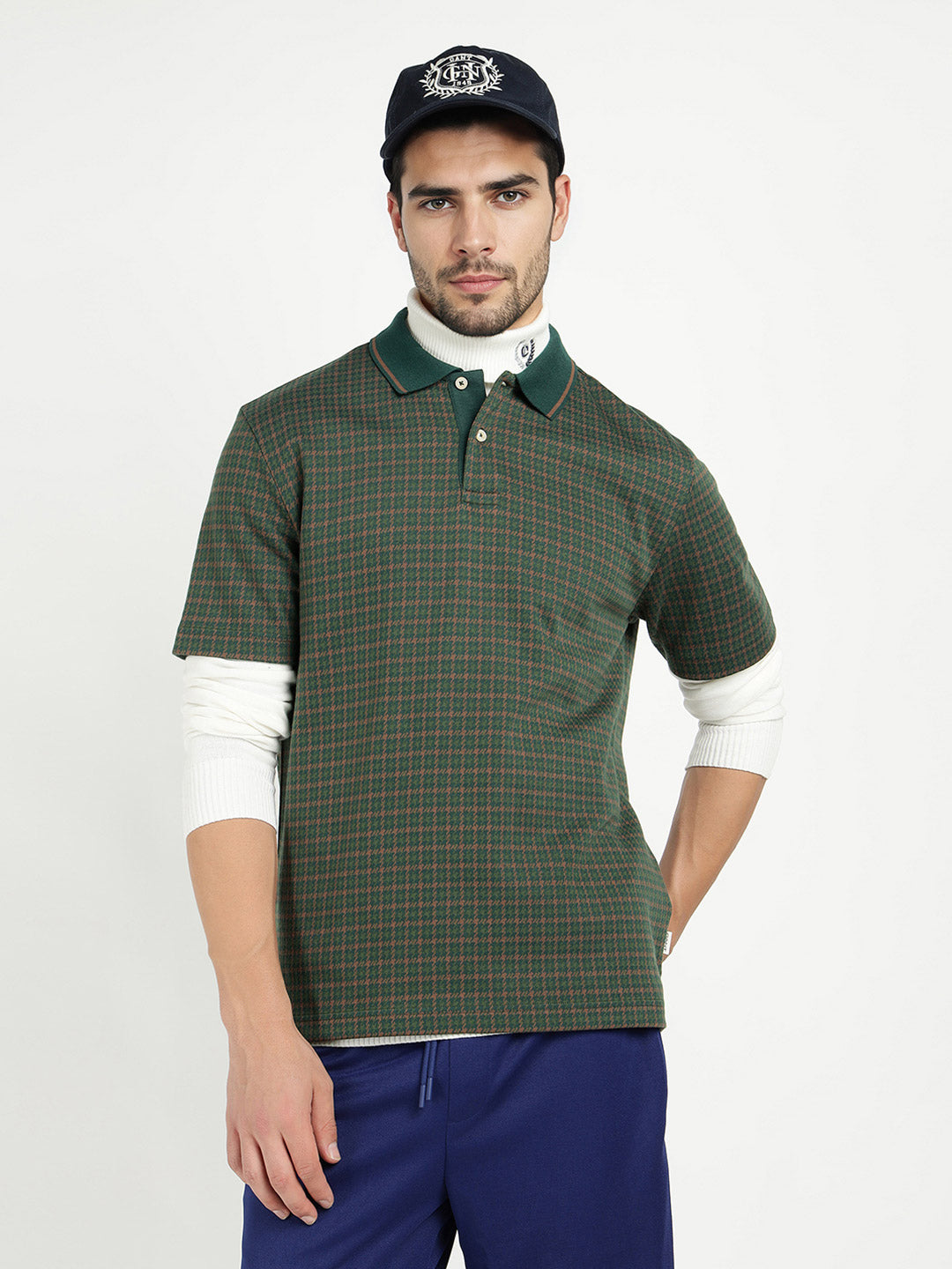 Gant Men Green Solid Polo Tshirt