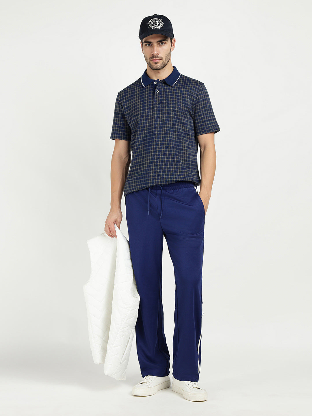 Gant Men Blue Solid Polo Tshirt