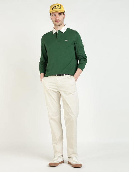 Gant Men Green Solid Collar Sweatshirt