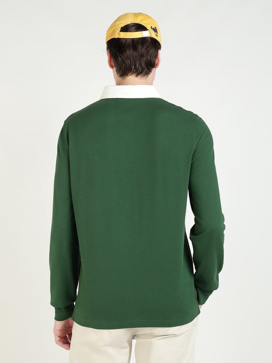 Gant Men Green Solid Collar Sweatshirt