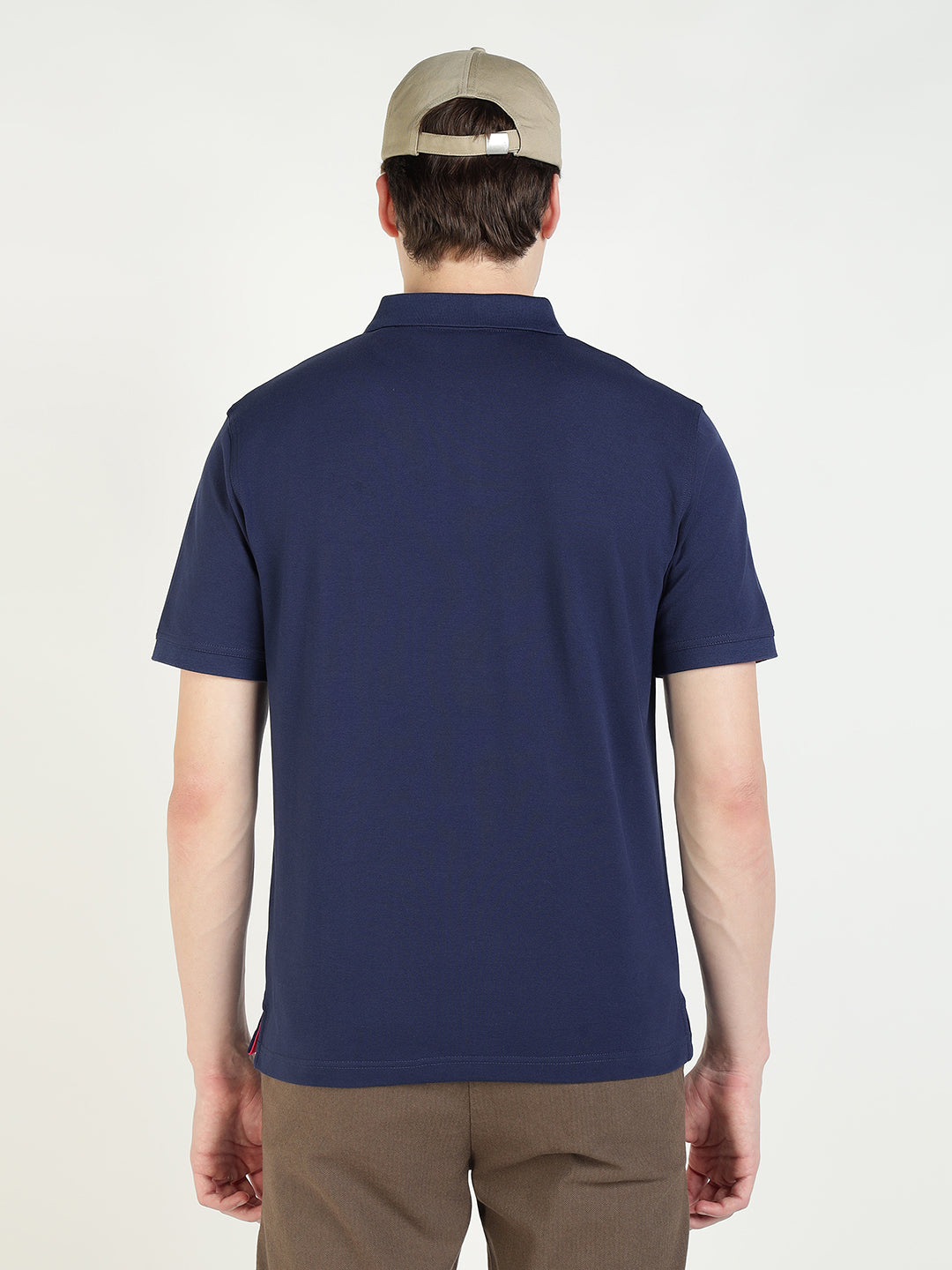 Gant Men Blue Solid Polo Tshirt