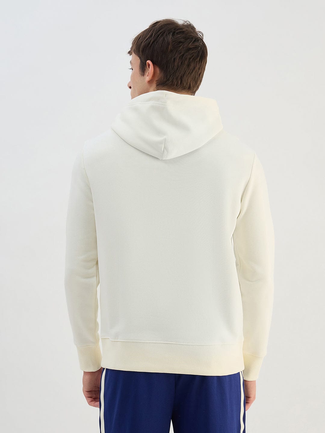 Gant Men Cream Solid Hoodie Sweatshirt