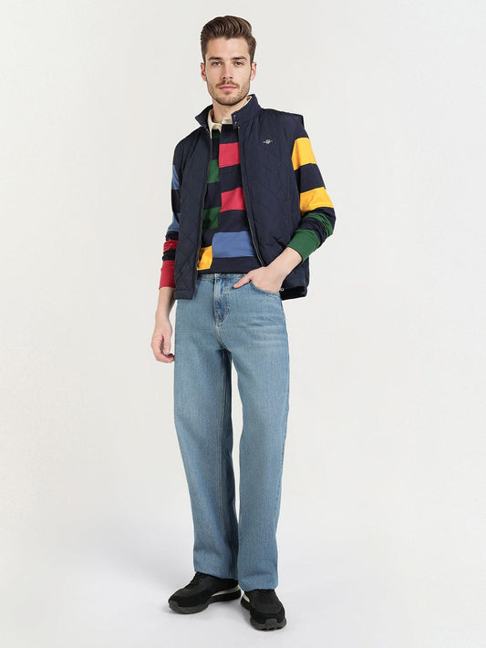 Gant Men Multicolor Coloublocked Collar Sweatshirt