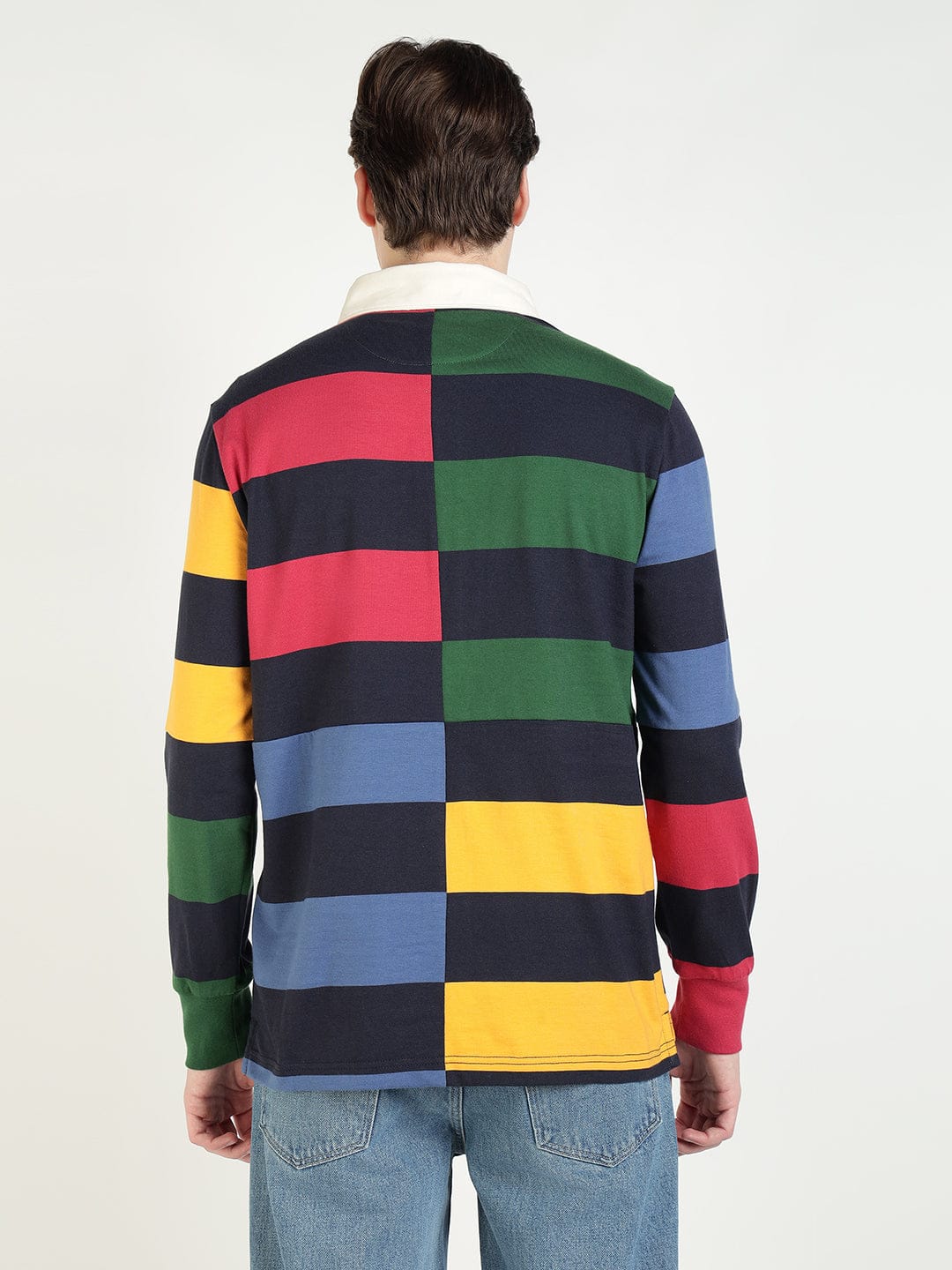 Gant Men Multicolor Coloublocked Collar Sweatshirt