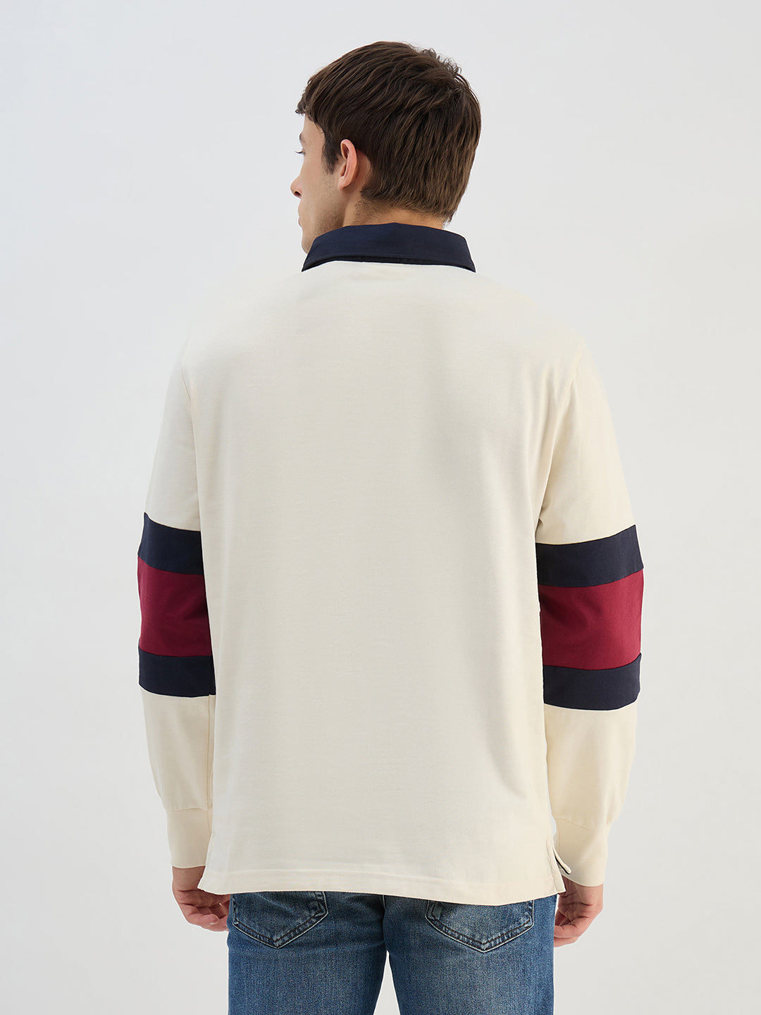 Gant Men Beige Logo Pure Cotton Collared Ruggers