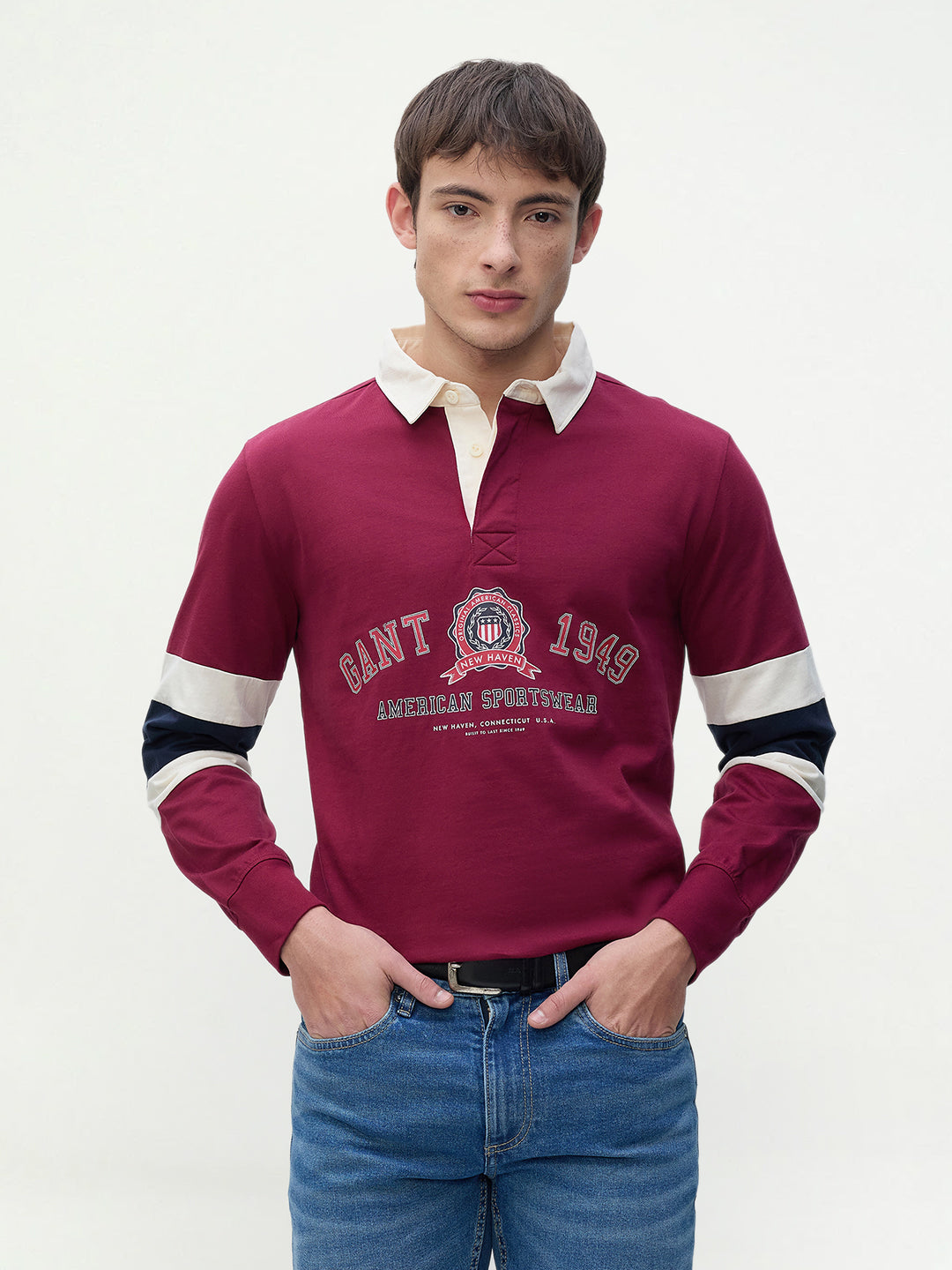 GANT Men Red Logo Regular Fit Polo T-Shirt