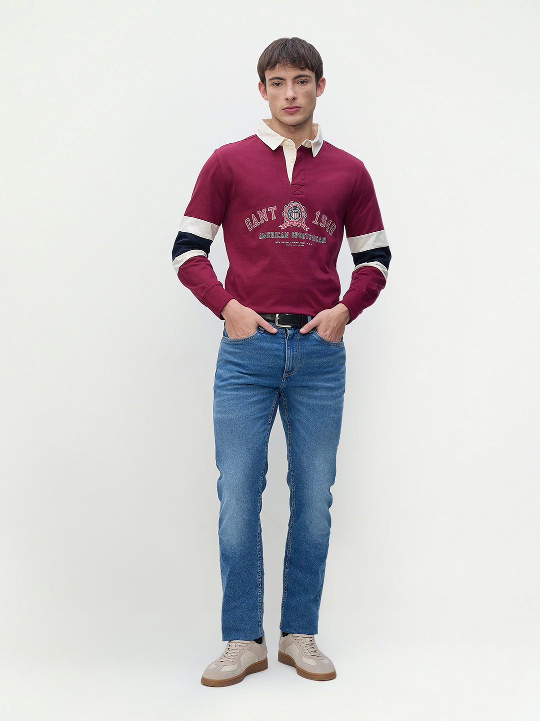 GANT Men Red Logo Regular Fit Polo T-Shirt