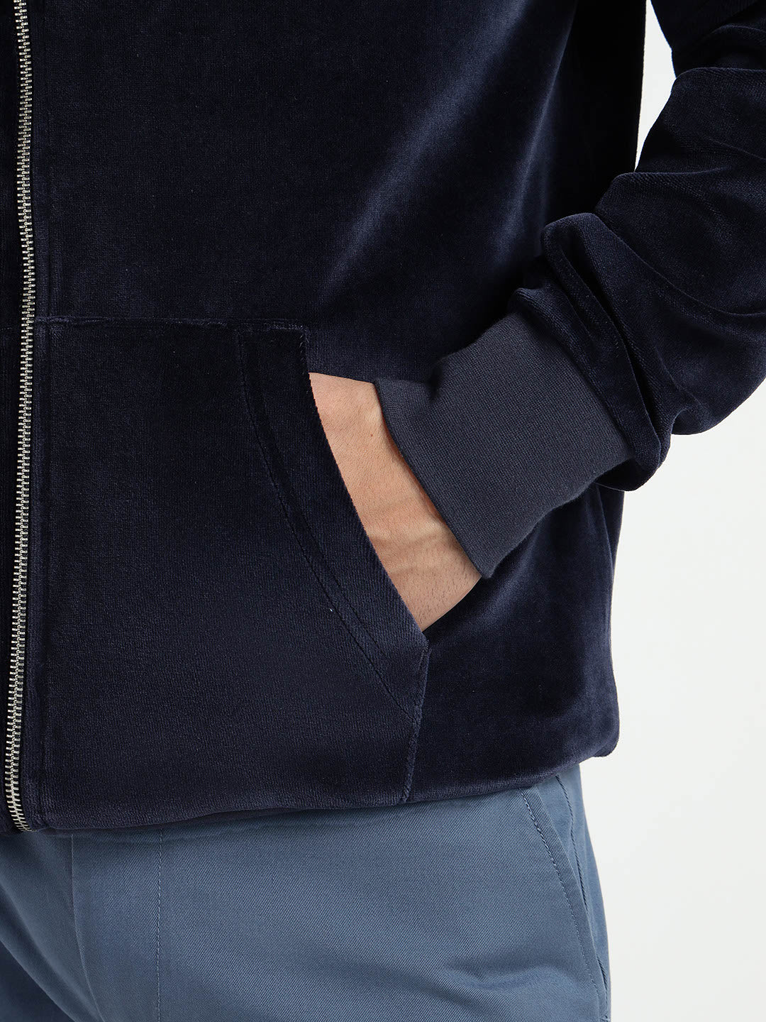 Gant Men Blue Printed Hooded Sweatshirt