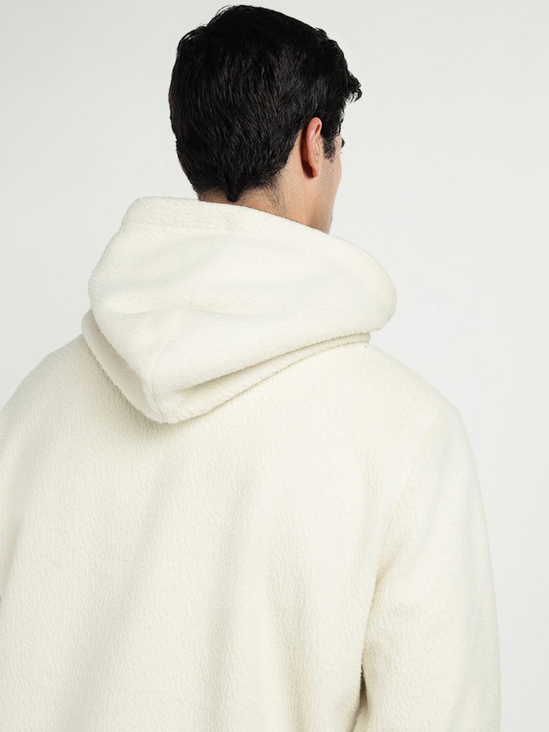 Gant Men Cream Solid Hooded Sweatshirt