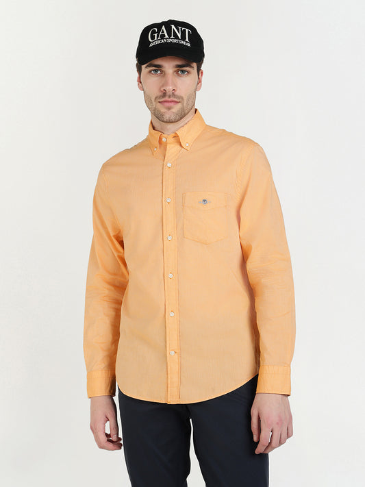 Gant Men Yollow Solid Collar Shirt