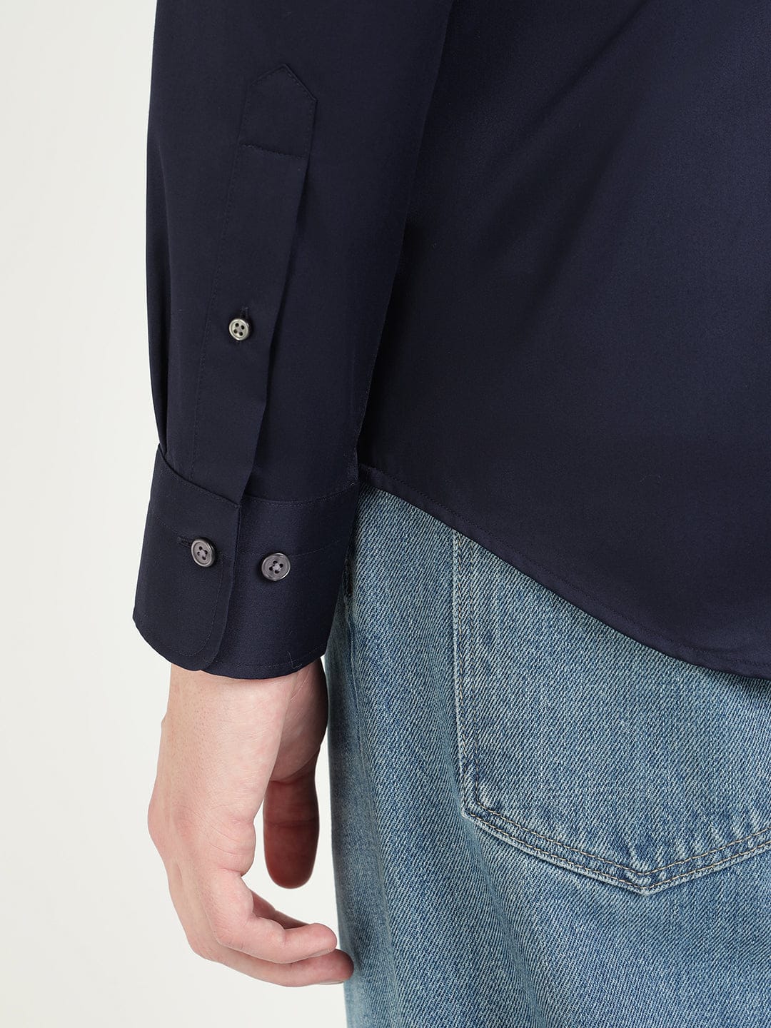 Gant Men Blue Solid Collar Shirt