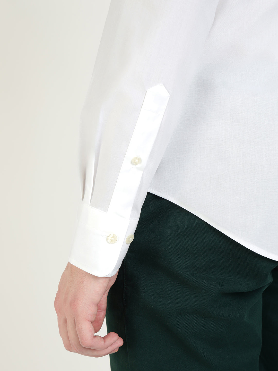 Gant Men White Solid Collar Shirt