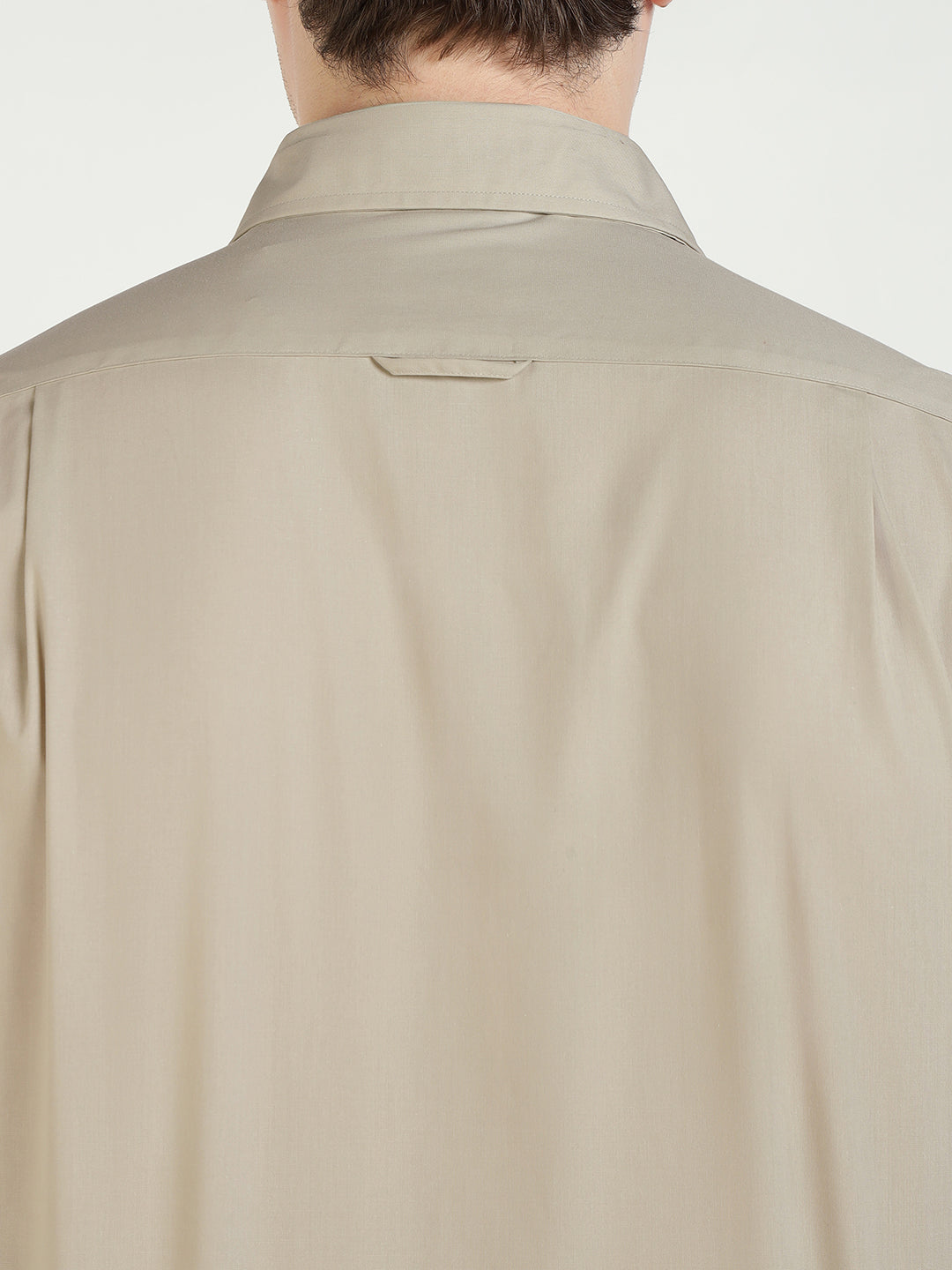 Gant Men Beige Solid Collar Shirt