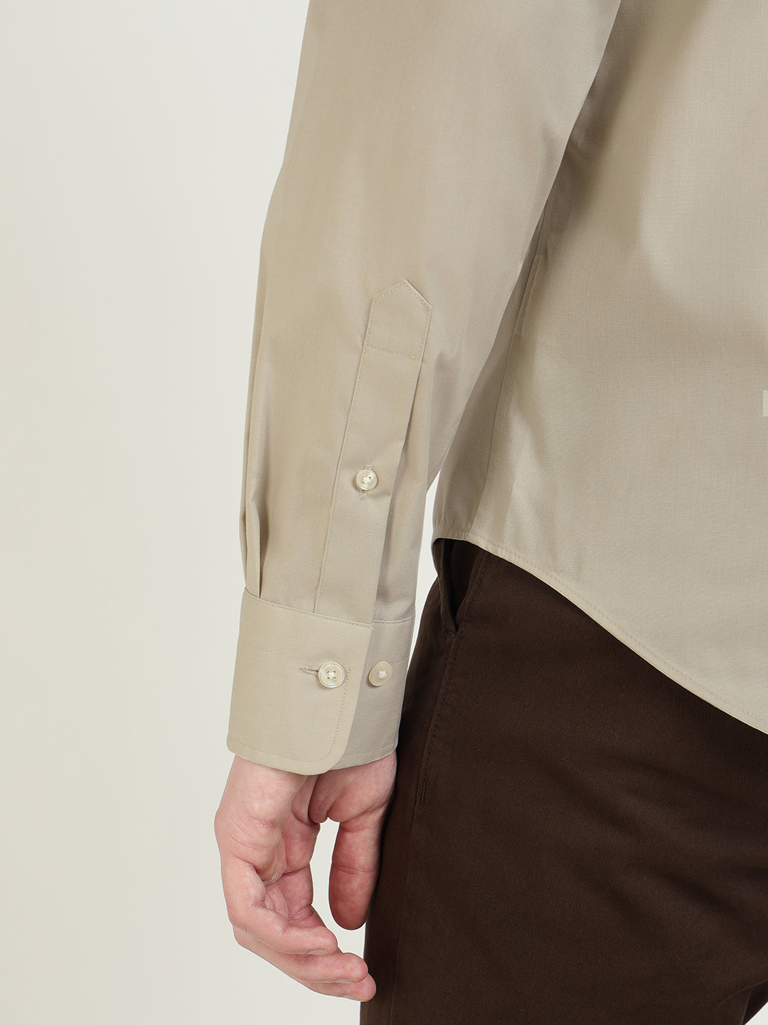 Gant Men Beige Solid Collar Shirt