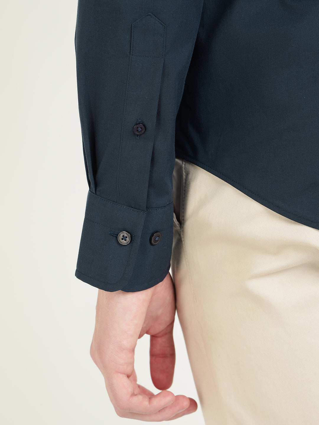 Gant Men Blue Solid Collar Shirt