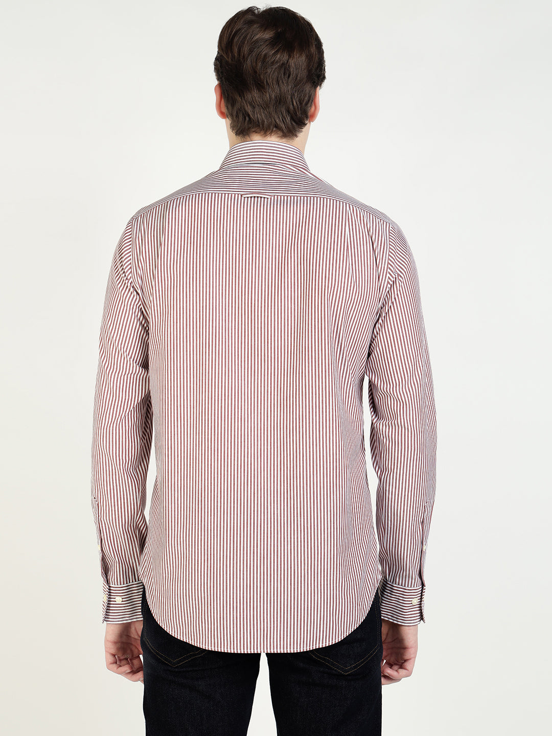 Gant Men Slim Red Striped Poplin Shirt