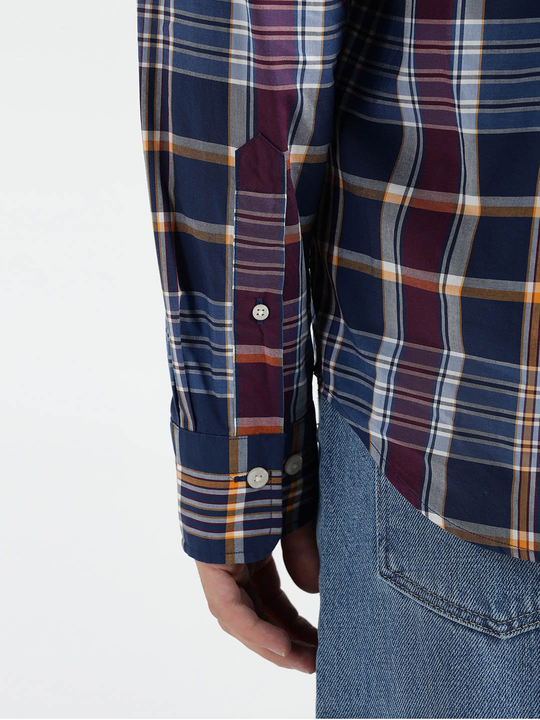 Gant Men Blue Checks Collar Shirt