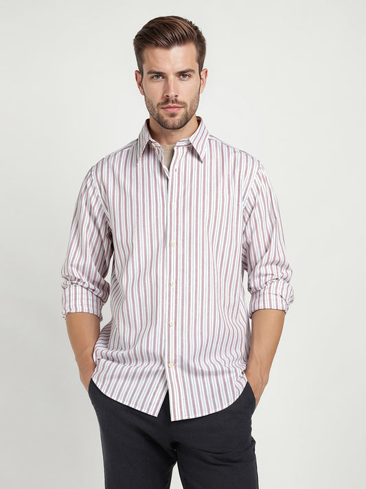 Gant Men Red Striped Collar Shirt