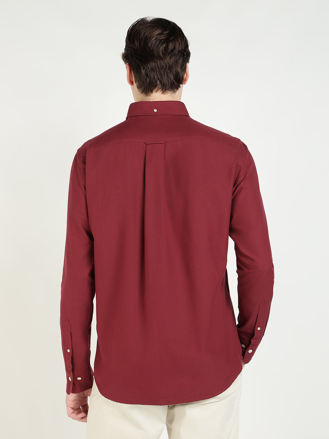 Gant Men Red Solid Collar Shirt