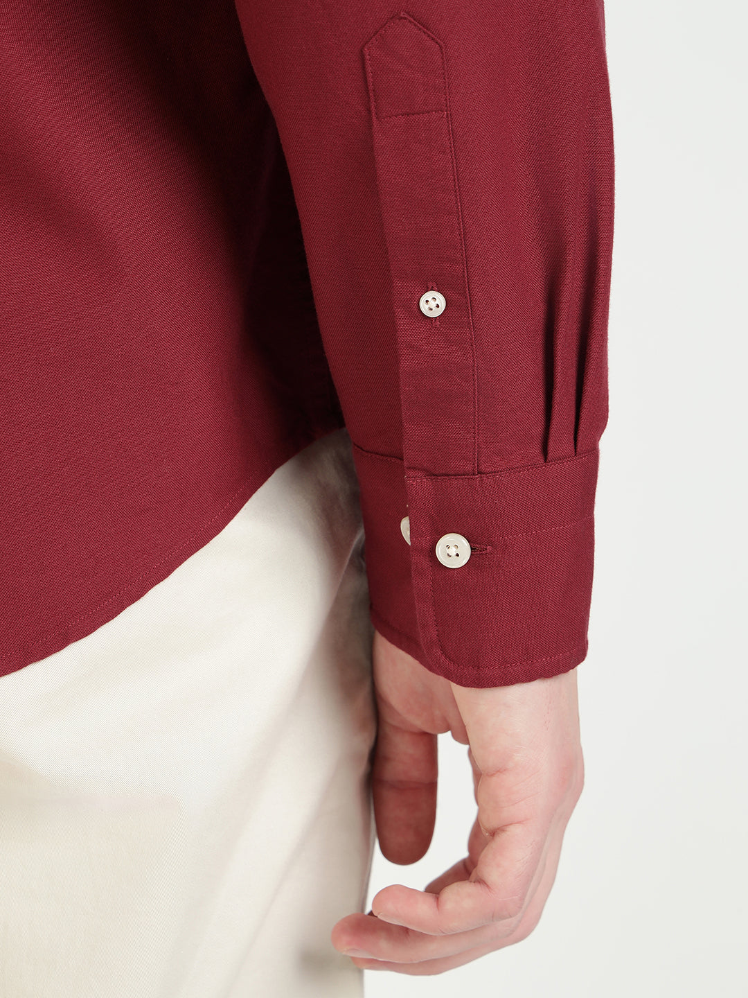 Gant Men Red Solid Collar Shirt