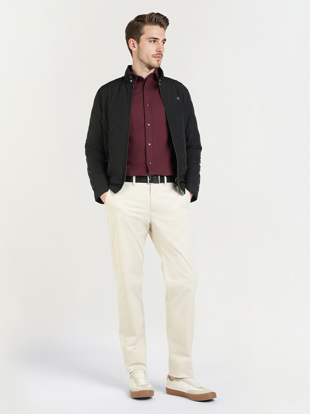 Gant Men Red Solid Collar Shirt