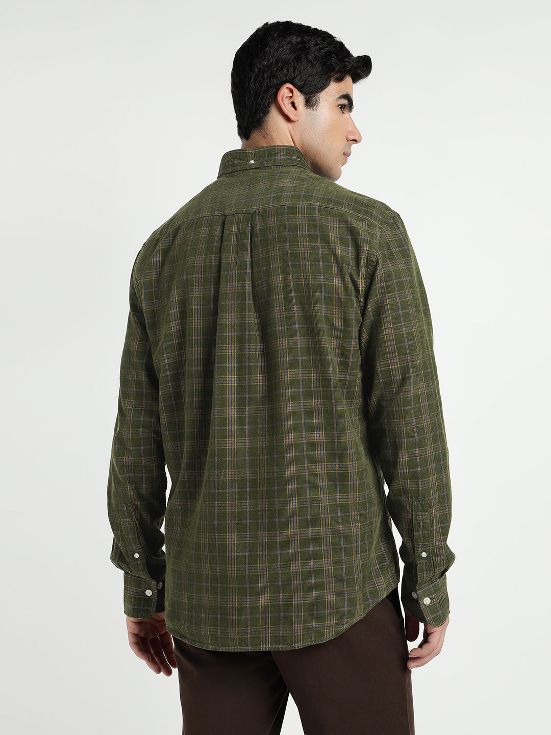 Gant Men Green Checks Collar Shirt