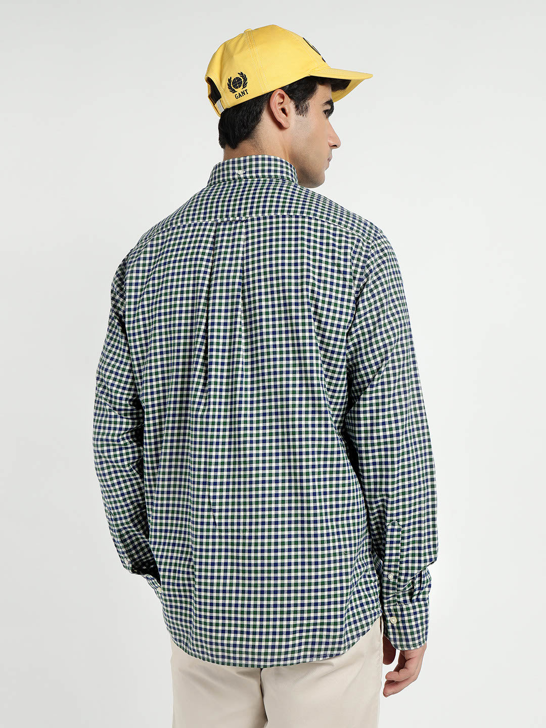 Gant Men Green Checks Collar Shirt