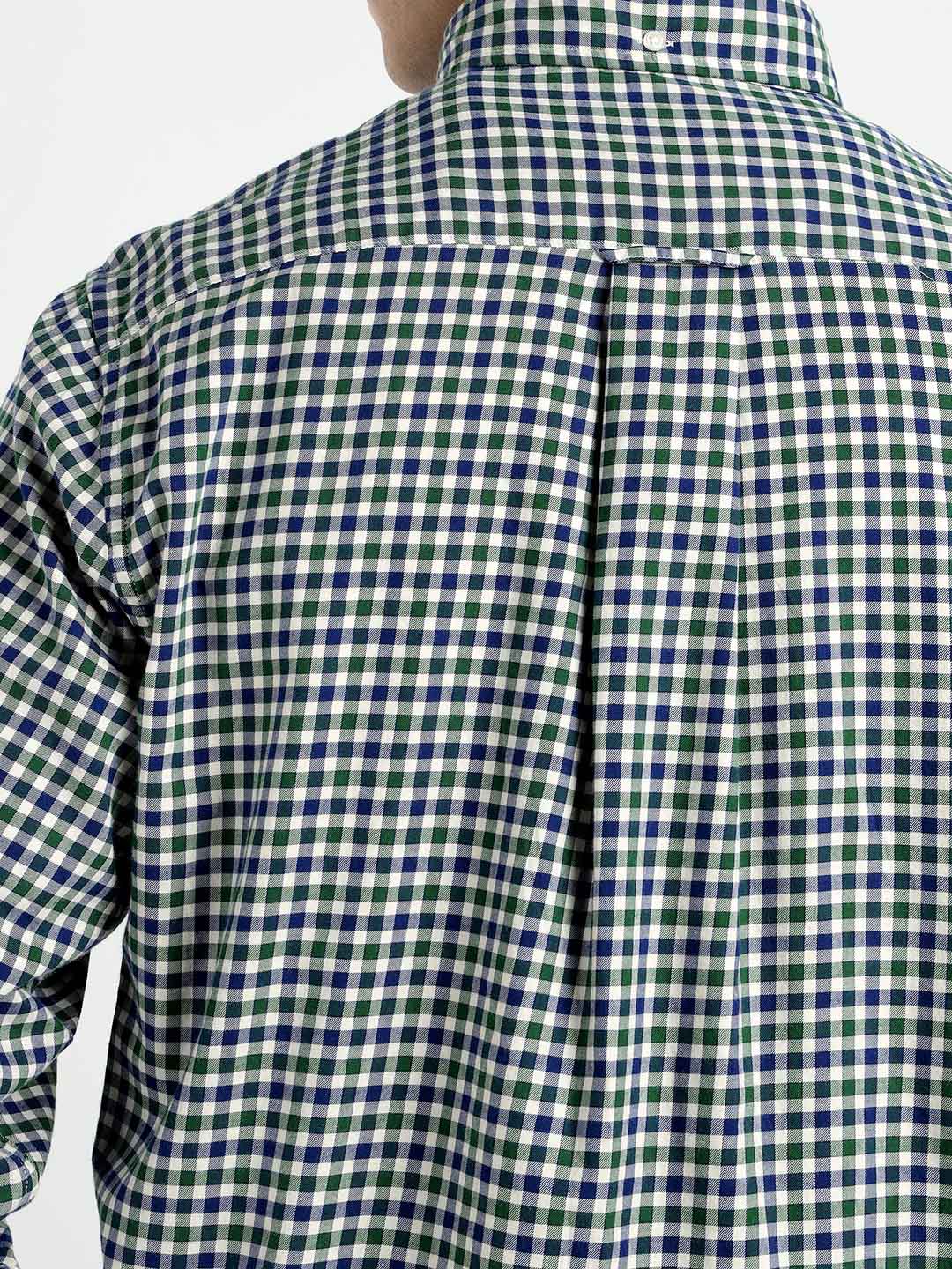 Gant Men Green Checks Collar Shirt