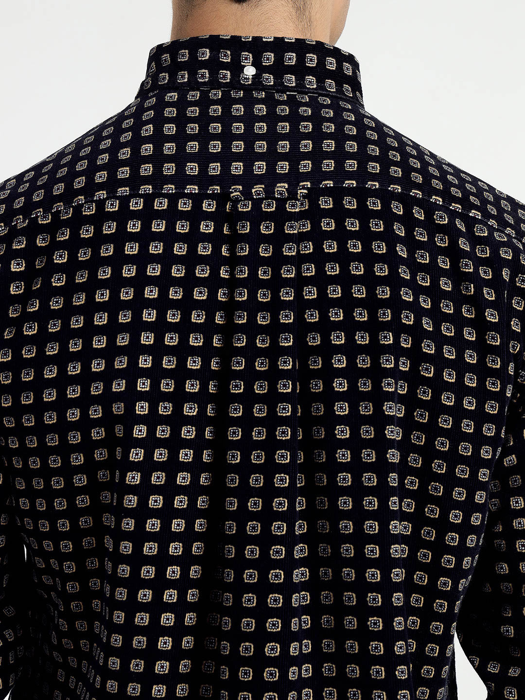 Gant Men Blue Printed Collar Shirt