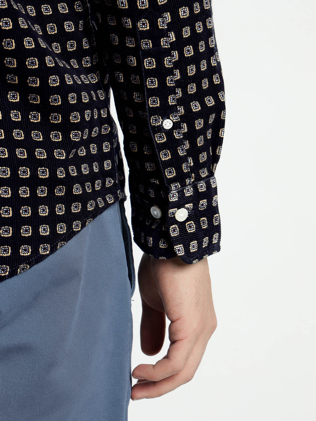 Gant Men Blue Printed Collar Shirt