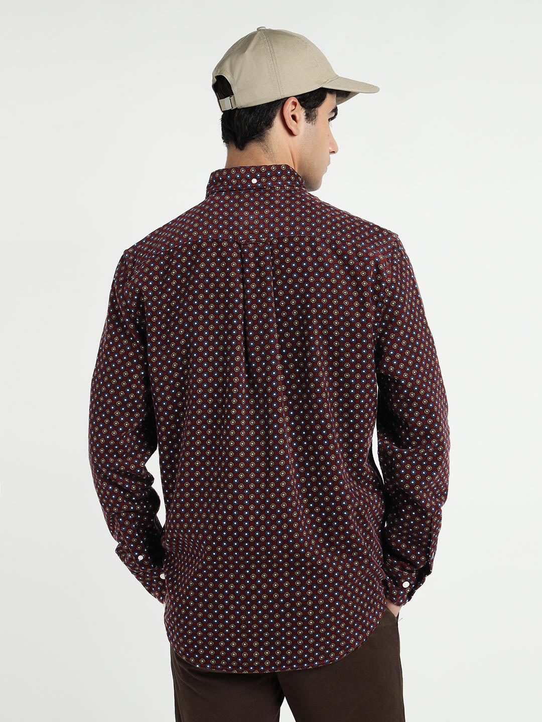 Gant Men Red Printed Collar Shirt