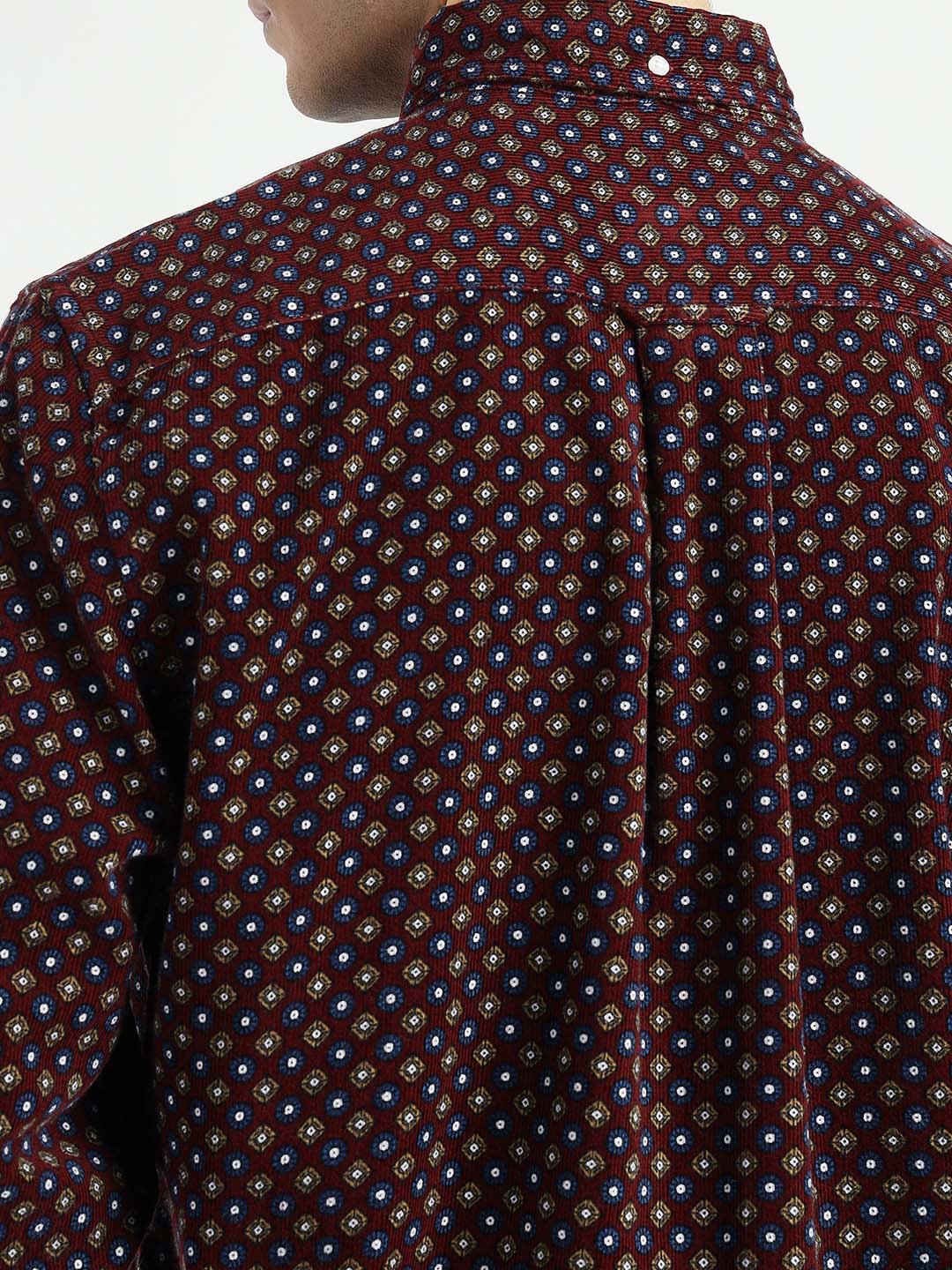 Gant Men Red Printed Collar Shirt