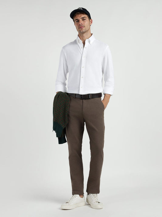 Gant Men White Solid Collar Shirt