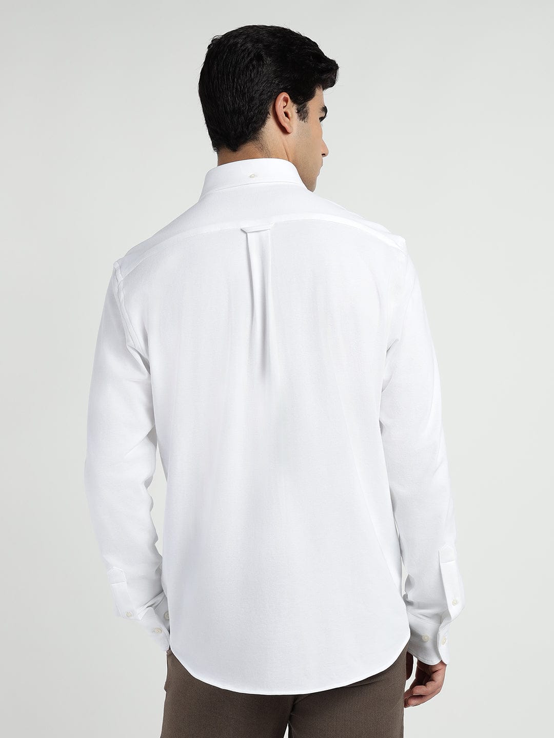 Gant Men White Solid Collar Shirt