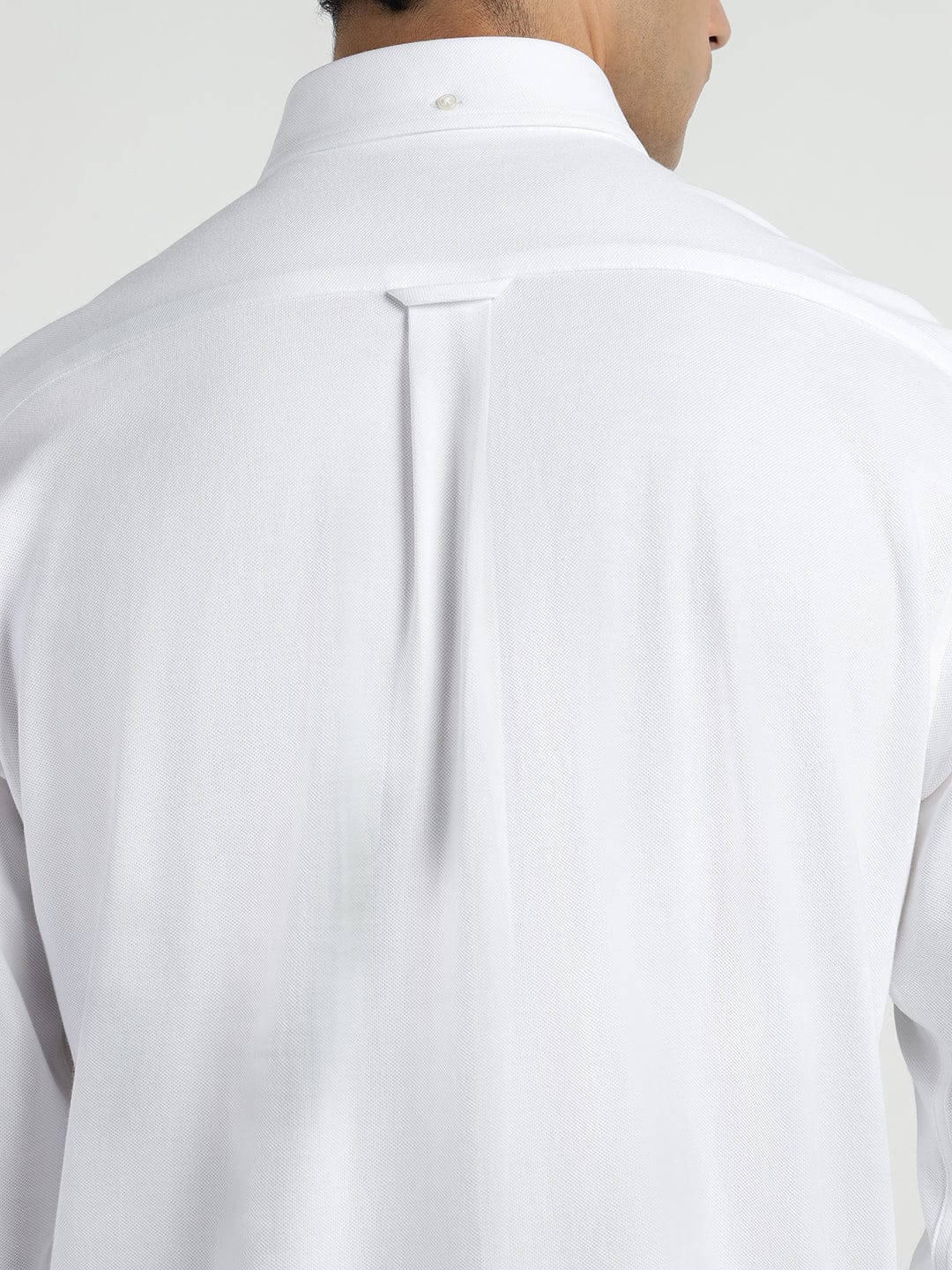 Gant Men White Solid Collar Shirt