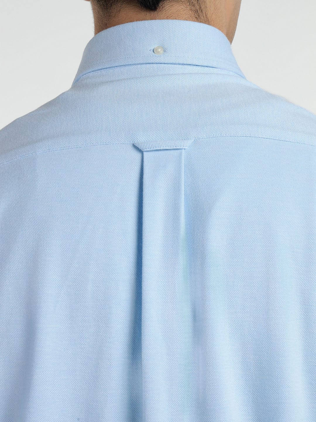 Gant Men Blue Solid Collar Shirt