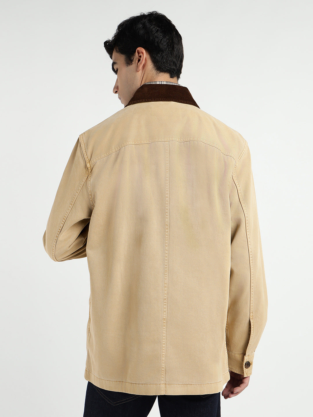 Gant Men Beige Solid Collar Shirt