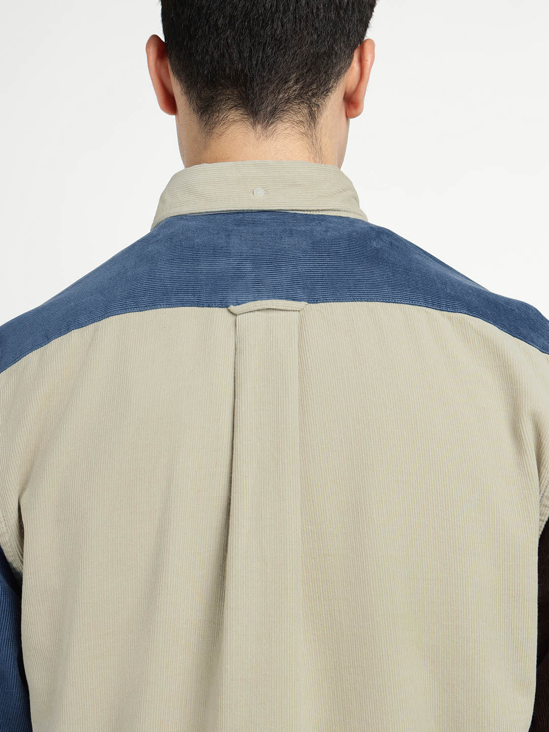 Gant Men Blue Coloublocked Collar Shirt