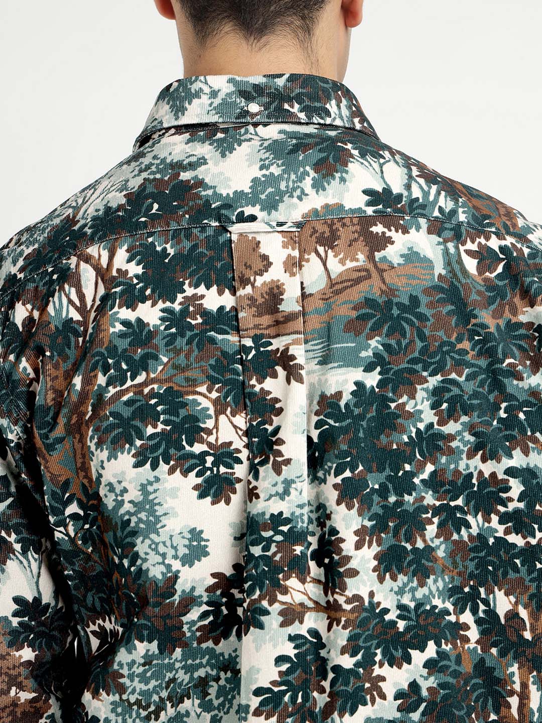 Gant Men Green Printed Collar Shirt