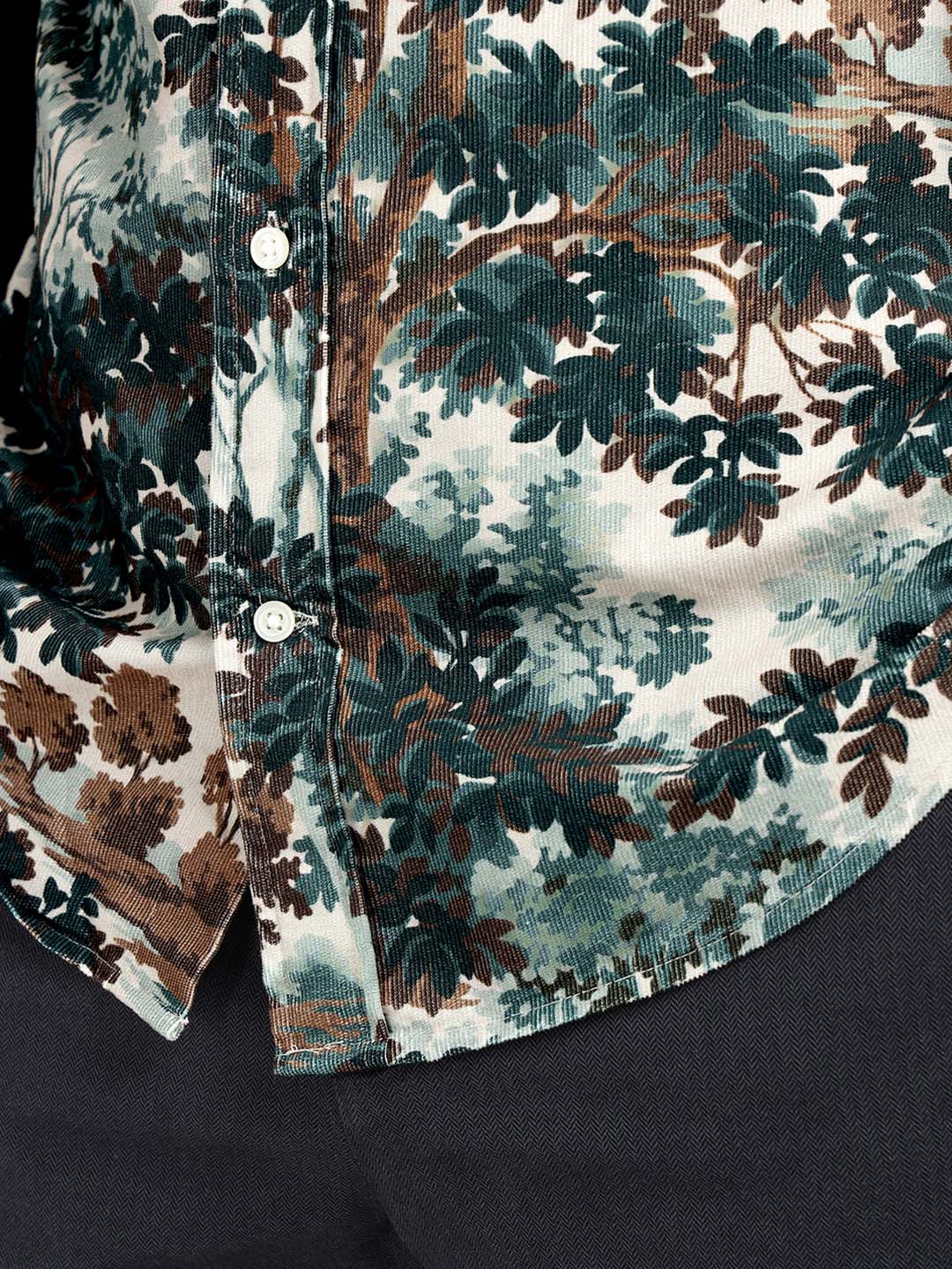 Gant Men Green Printed Collar Shirt