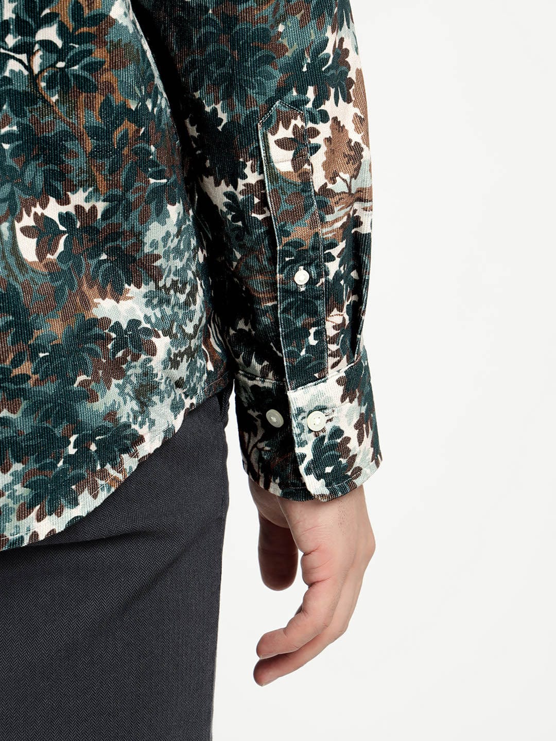 Gant Men Green Printed Collar Shirt